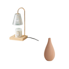Clear glass and Drop bottle / Solid wood base / US