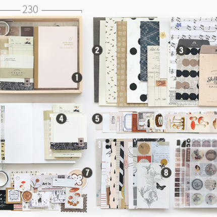Hand Ledger Gift Box Cute Simple Set Notebook