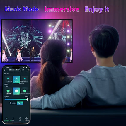 Graffiti Smart Acousto-optic Synchronous TV Ambience Light