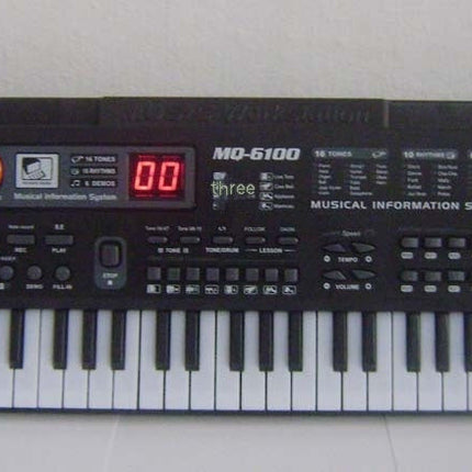 Children's 61 Key Electronic Keyboard USB Power Cord With Microphone Black
