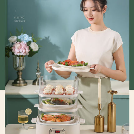 Multifunctional Electric Heating Pot Electric Steamer Multi-layer Household Large Capacity
