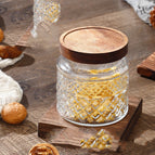 Round 600ml wood lid