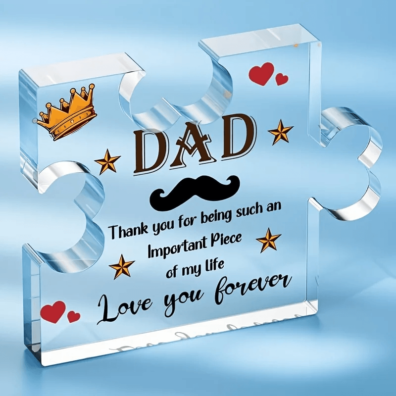 Acrylic Plaque Birthday Gift for Dad from Daughter or Son Unique Keepsake for Father