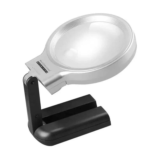 Desktop Handheld Magnifier Two-way Magnifying Mirror Foldable