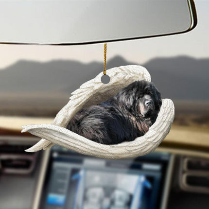 Car Pendant Sleeping Dog Angel Home Decor Acrylic Showcase Hanging Ornaments For Doors