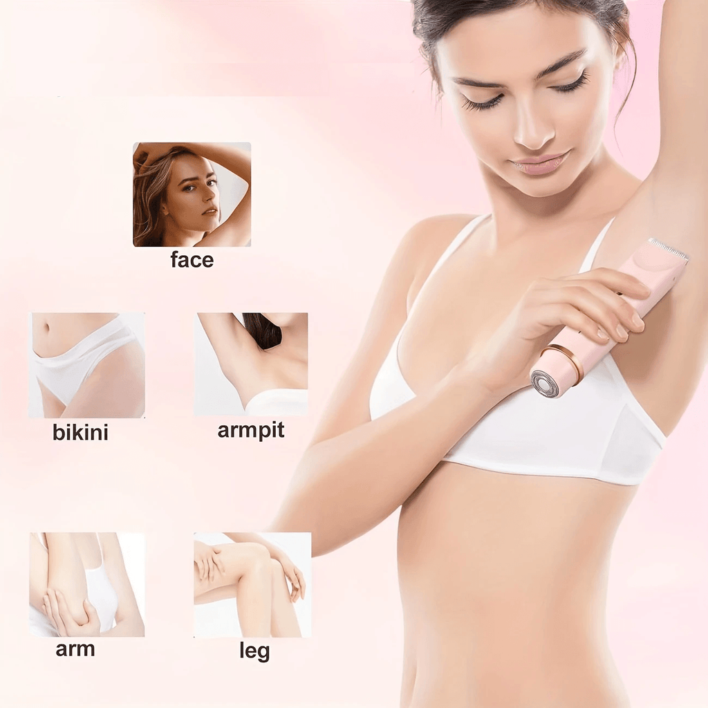 2-in-1 Bikini Line & Facial Trimmer for Women – Gentle, Precise Hair Removal