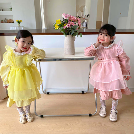 Girls' Organza Princess Dress Ruffled Dress