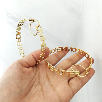 Creative Personalized Letter Circle Earring Earrings For Women