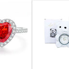 White Silver Heart / Adjustable