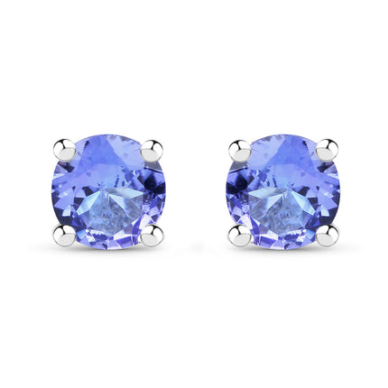 0.46 ct. Genuine Tanzanite .925 Sterling Silver Earrings for women