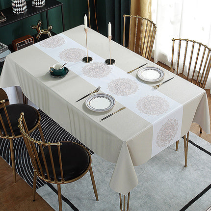 Printed Check Thickened Round Table Wash Free