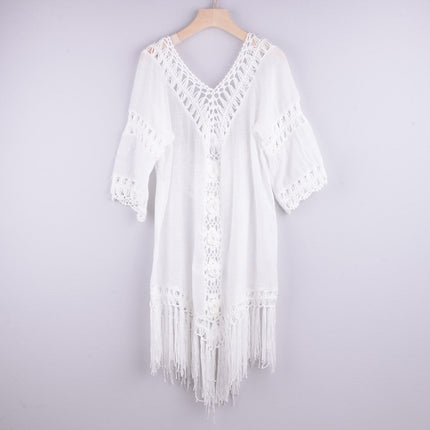 Back Hollowed Out Tassel Ins Style Beach Top