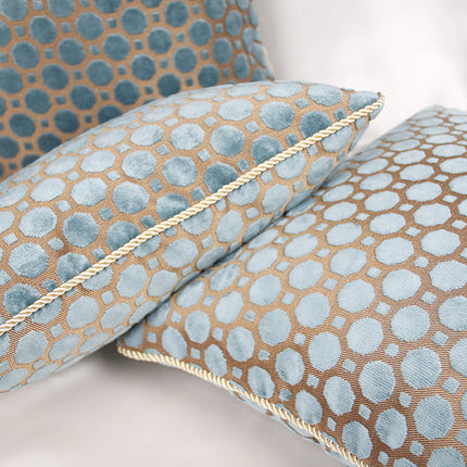 Blue Polka Dot Simple Head Of Bed Large Cushion Sofa Cushion Throw Pillow