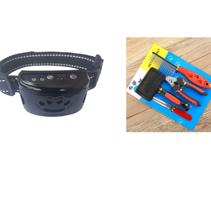 Dog Training Collar Waterproof Electric Pet Remote Control Rechargeable Dogs Trainer Bark Arrester With Shock Vibration Sound