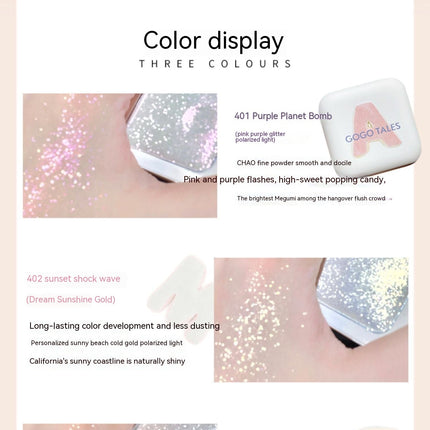 Small White Square High Light Contour Compact Glitter Face Brightening Mashed Potatoes