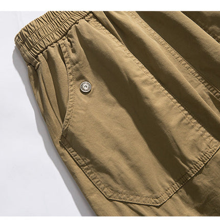 Plus Size Men's Casual Trousers With Loose Fit
