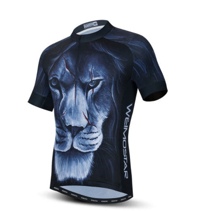 Cycling Jerseys Men 3D Lion Printing Bicycle Clothing Breathable Short Sleeve Shirts Quick Dry Bike Tops