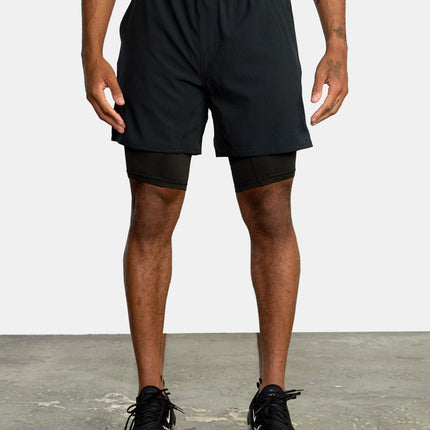 Fitness Summer Sports Casual Solid Color Camouflage Double-layer Shorts Men