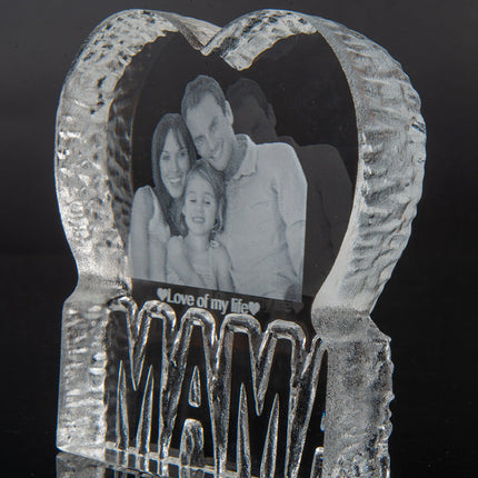 Inner Carved Heart-shaped Crystal Ornaments