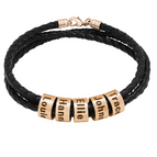 Rose gold black rope