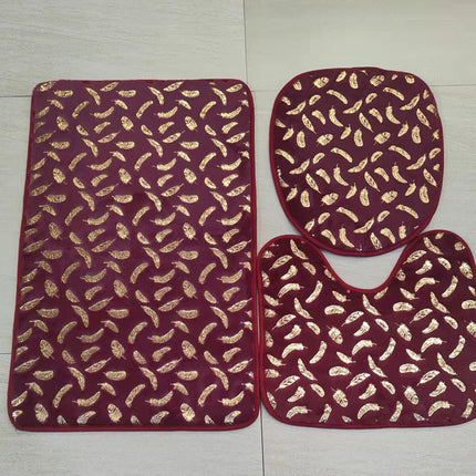 Marbled Hot Stamping Carpet Floor Mat Toilet Mat