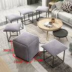 Grey fleecy / Sponge cushion 36X36X38CM