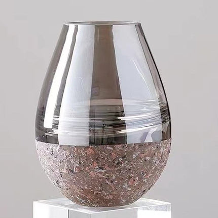 Nordic Light Luxury Straight Glass Vase