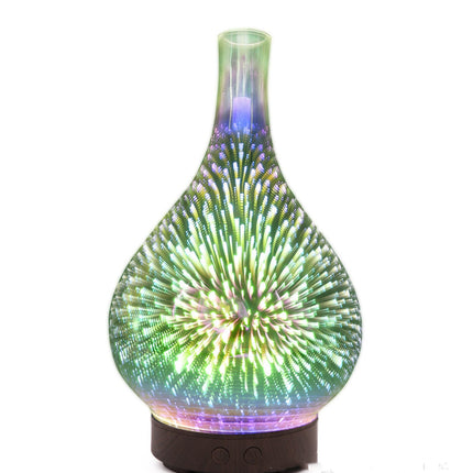 3D Glass Colorful Vase Humidifier Household