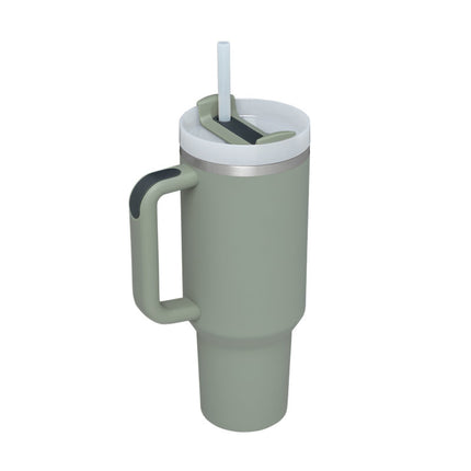 40oz Insulated Tumbler With Handle & Straw – Stainless Steel Vacuum Coffee Cup | Perfect Gift