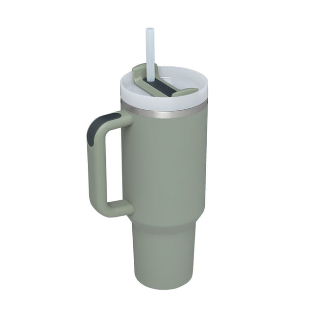 40oz Insulated Tumbler With Handle & Straw – Stainless Steel Vacuum Coffee Cup | Perfect Gift