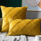 Yellow double line lattice / 43x43cm without core