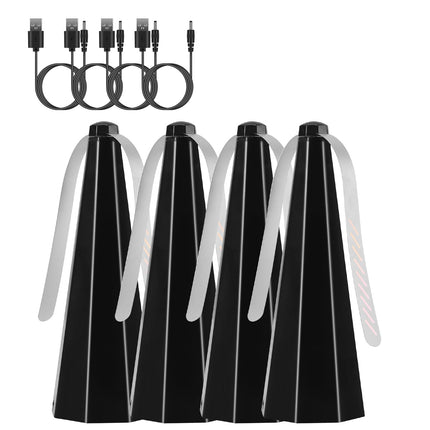 4Pack Fly Table Fans Battery USB Powered Bug Fans Food Fans Fly Table Spinners Traps with Hook for Party BBQ Picnic Camping