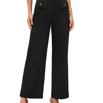 Women's High Waist Wide Leg Pants Stretch Casual Pants