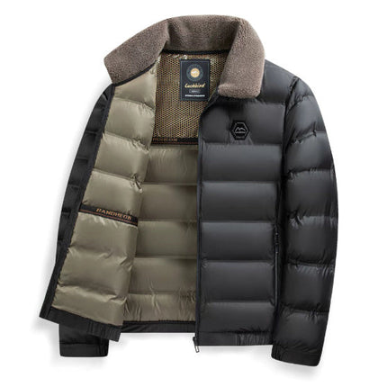 Men's Winter Business Casual Lapels Fur Collar Coat