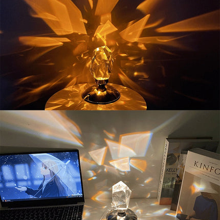 Led Crystal Night Light With Remote Control Bedroom Decor Mood Light Novelty Gift Usb Bedside Romantic Projector Rgb Night Lamp