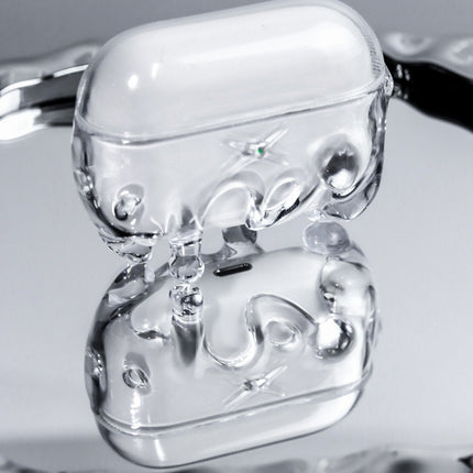 Water Drop Transparent Protective Shell Bluetooth Earbuds Case Hard Shell