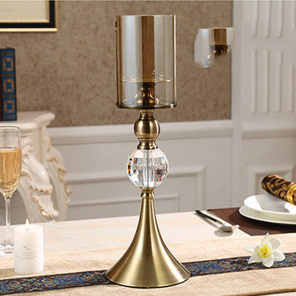 Fashion Simple Dining Table Glass Candle Holder Home Decoration Crafts