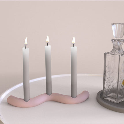 Silica Gel Mold Candle Holder S Type Boreal Europe Style