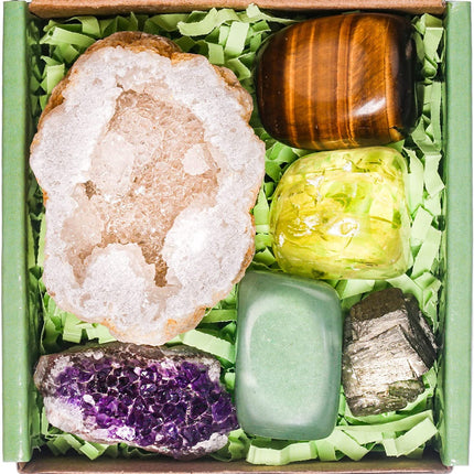 23 Piece Natural Crystal Stone Set Gift Box