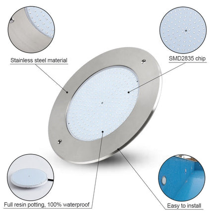 Outdoor Landscape Ultra-thin Led Stainless Steel Swimming Pool Light