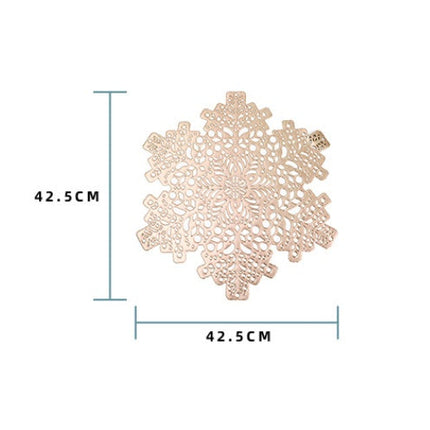New Snowflakes PVC Hollow Anti-scalding Insulation Pad Table Bowl Mats Home Christmas Decor Heat Resistant Placemat Dining Table