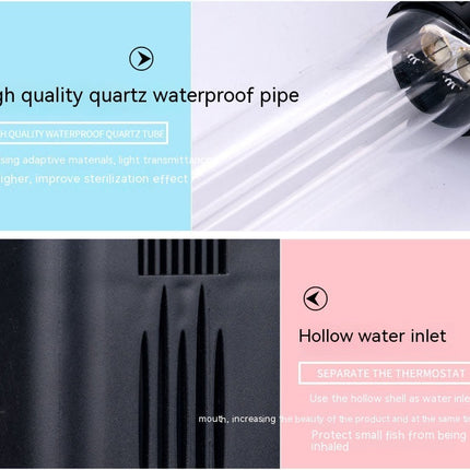 UV Sterilamp Fish Tank Built-in Filter Water Purifier