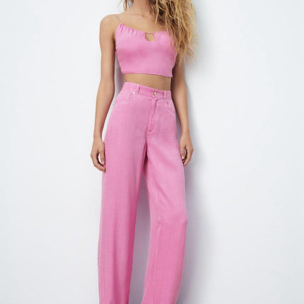 All-match Women's Summer New Product Line Decoration Drape Pants