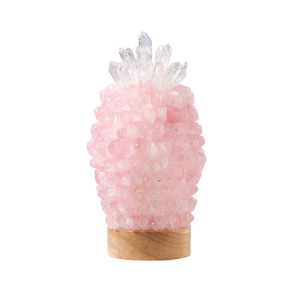Natural Powder Crystal Crushed Stone Pineapple Night Light