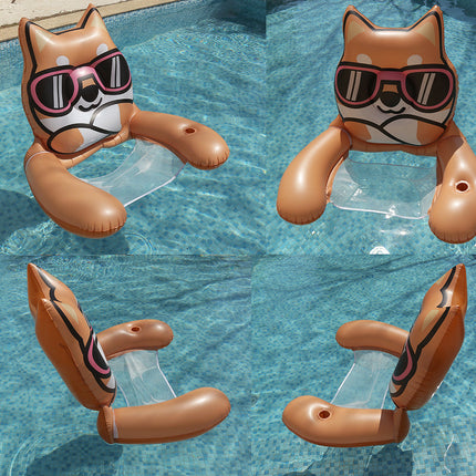 Water With Net Inflatable Seat Hammock Thickened Animal Style Floating Deck Chair