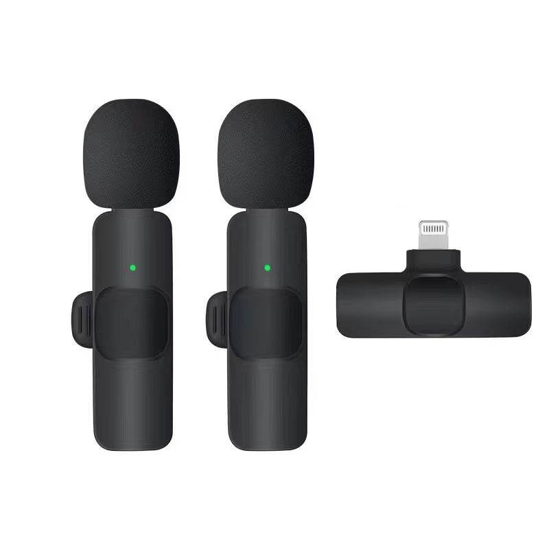 2-Pack Wireless Lavalier Microphones for iPhone, Android, and iPad Vlogging, Streaming, and Clear Voice Recording