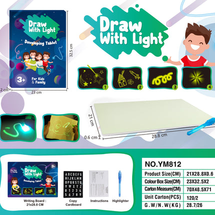 Fluorescent Painting Board, Luminous Board, Children's Luminous 3D Painting Writing Board