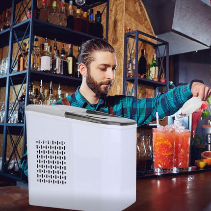 Electric Countertop Ice Make with Ice Scoop Basket Self Cleaning