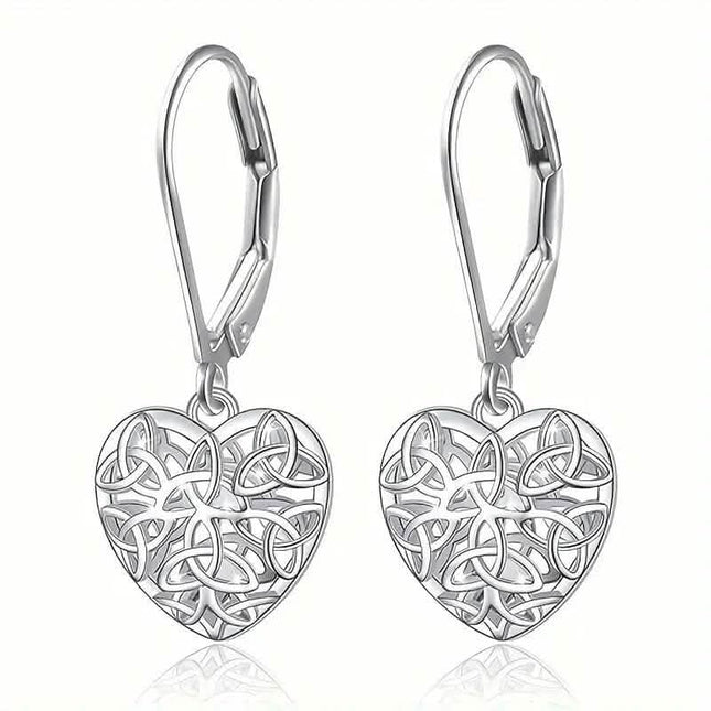 Exquisite Hollow Heart-Shaped Hoop Earrings
