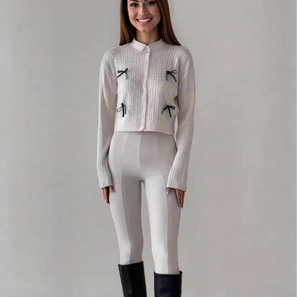 New Women's White Pullover Cardigan Style Blouse Women's fashion's